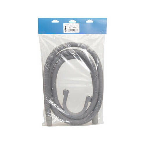 Tuyau de vidange annelé en polypropylène gris, avec crosse.