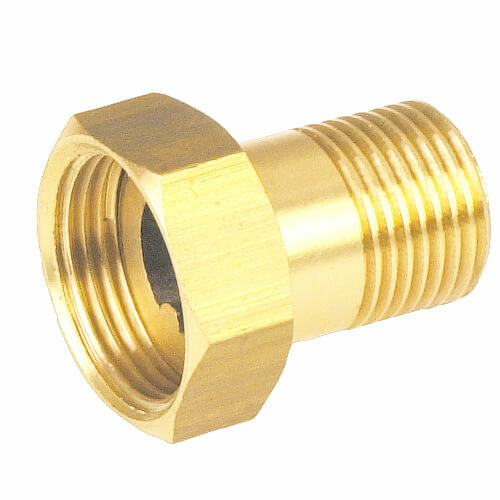 Demi raccord douille filetée avec 2 plats brut.