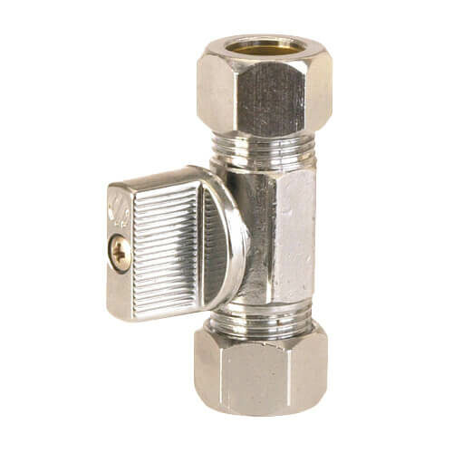 Robinet d’arrêt 1/4 de tour à boisseau DM avec raccords biconiques à manette