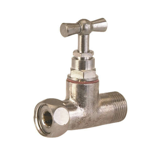 Robinet réservoir de chasse droit grenaillé, chromé mat ou chromé.