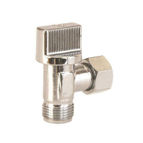 Robinet réservoir de chasse équerre 1/4'' de tour à boisseau.