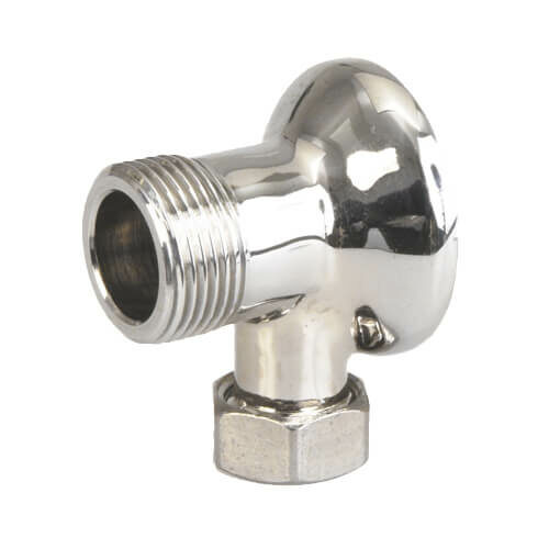 Raccord équerre chromé (avec écrou CBø 14).