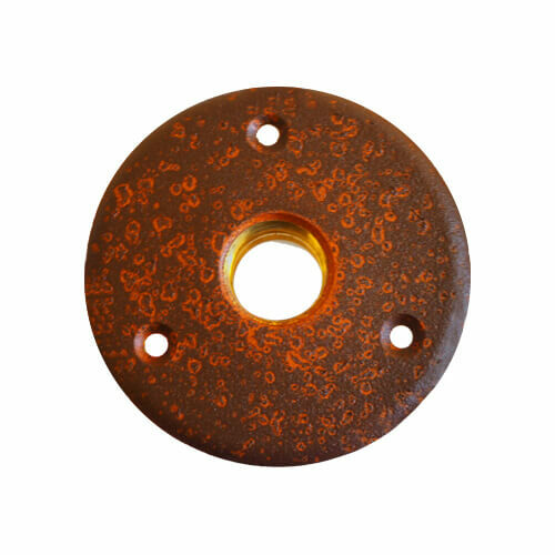 Applique murale colorée rouille corten. Sortie F1/2“
