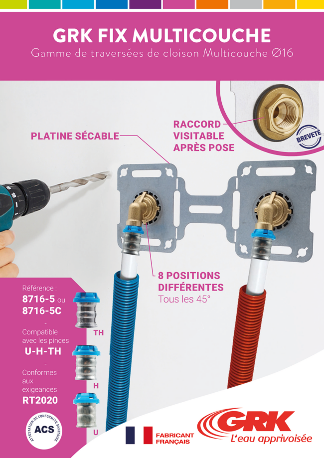 Traversée de cloison multicouche