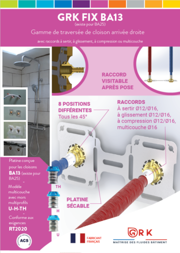 Nouvelle traversée de cloison arrivée droite qui facilitera vos installations sanitaires. PDF téléchargeable !